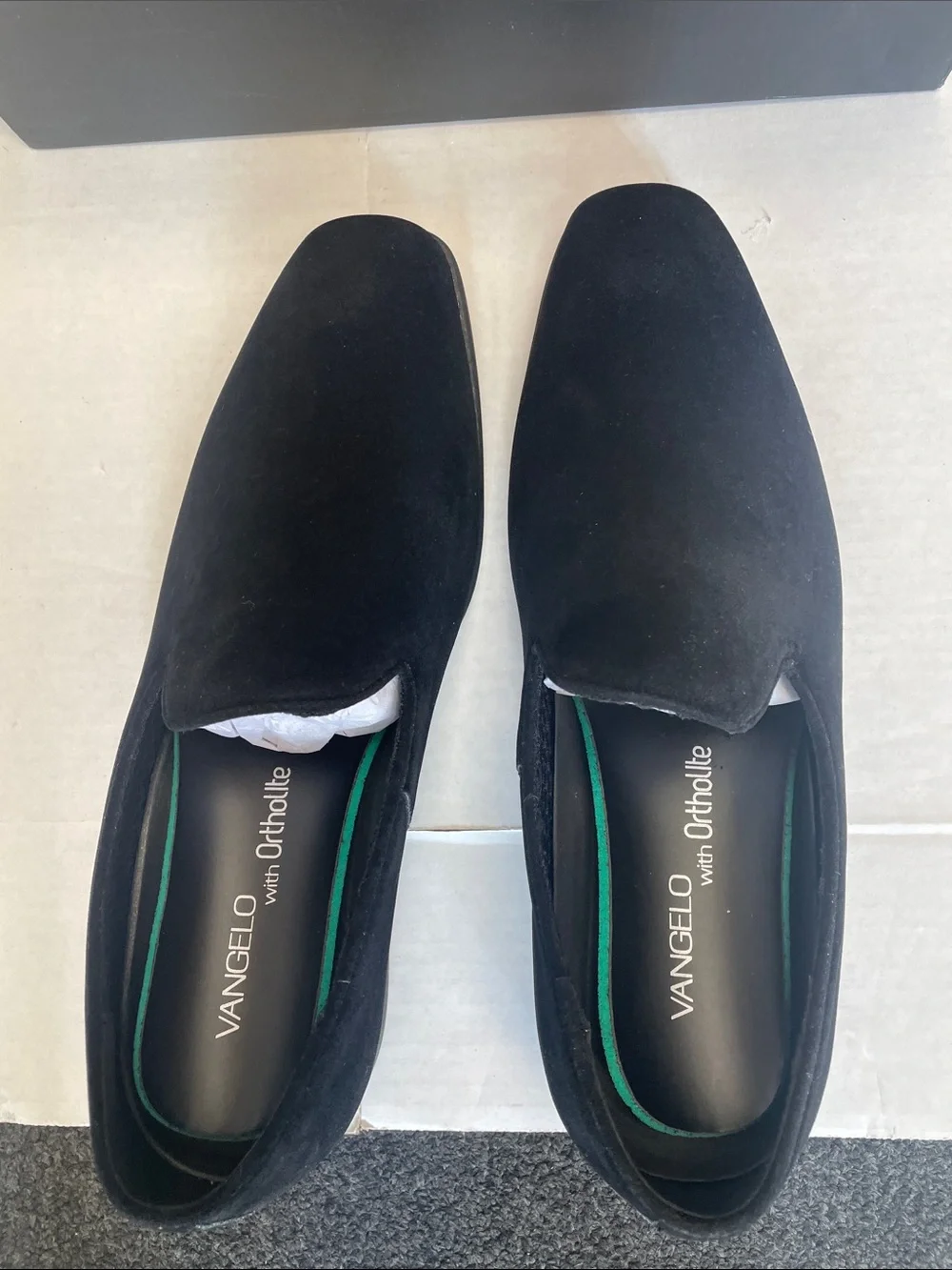 Vangelo Black Suede Slip-On Loafers